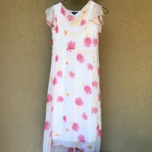 White Floral Formal Dress